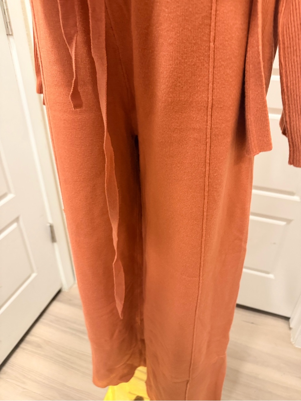 Anrabess Relaxed Wide-Leg Knit Set - Burnt Orange - Picture 3 of 8